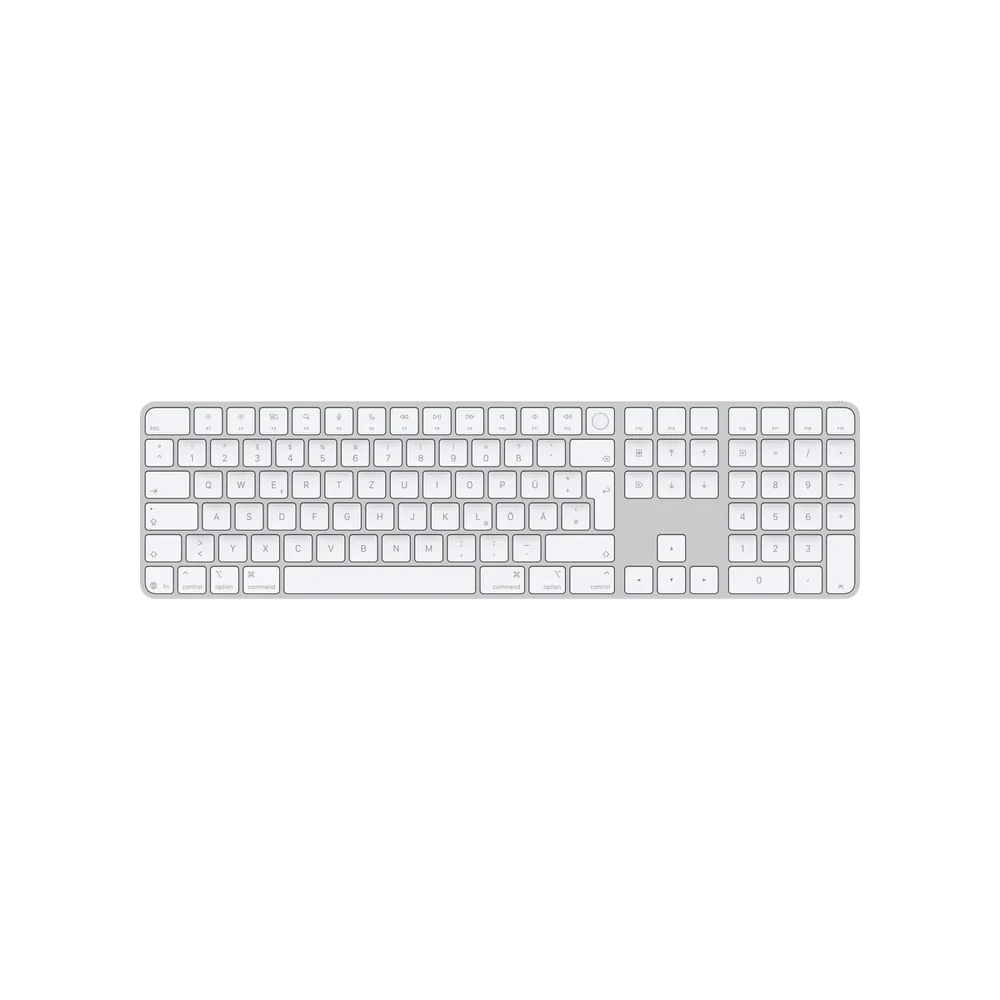 Magic Keyboard cu Touch ID și tastatură numerică Taste albe · Română